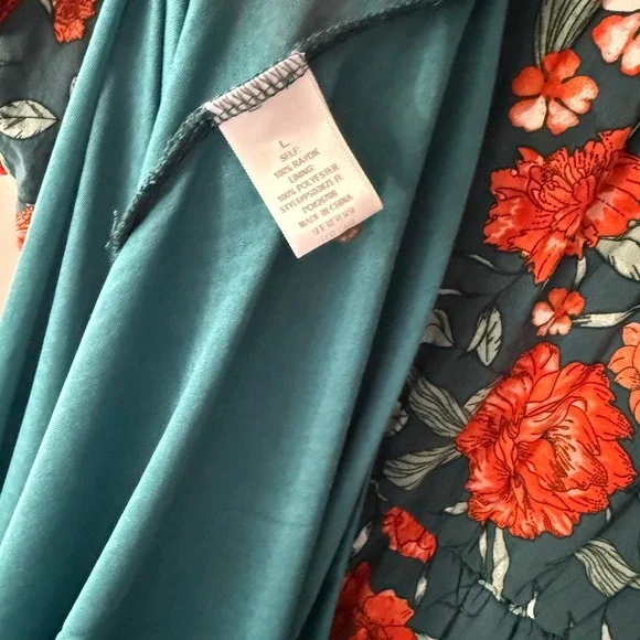 Baltic‎ Born Botega Jade Floral Midi Dress, Green Orange, L(NWOT) - Picture 13 of 15